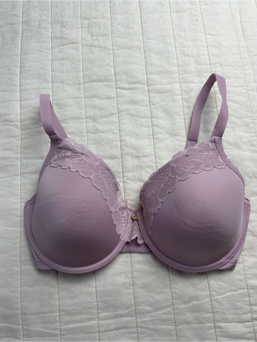 Natori Lavender Lace-Trim T-Shirt Bra 32DD